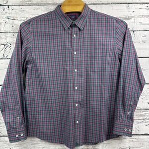 UNTUCKIT [XX-Large Slim Fit] Wrinkle Free Plaid Cotton Casual‎ Button Down Shirt